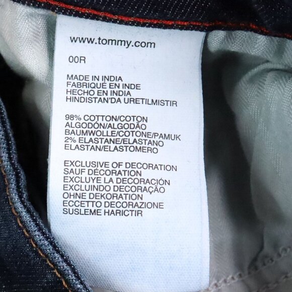 Tommy Hilfiger Women's 00R Low Rise Dark Wash Boot Cut Stretch Denim Blue Jeans - Picture 8 of 10